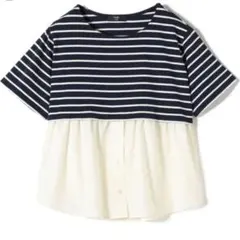 シップス カラーズ ボーダー 切り替え ドッキング Tシャツ 完売品のサムネイル