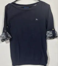 BURBERRY BLUE LABEL ノバチェック ホースロゴ カットソー