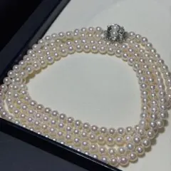 ロング テリ強】本真珠 2連 6.0-6.5mm ネックレス パール - メルカリ