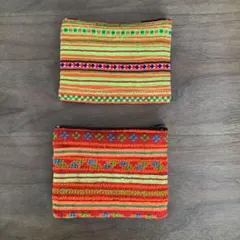 タイ　モン族　小物入れ　ポーチ　2セット