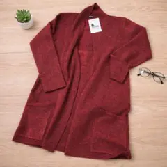 MERYUERU ニットカーディガン 2XL 赤 新品タグ付