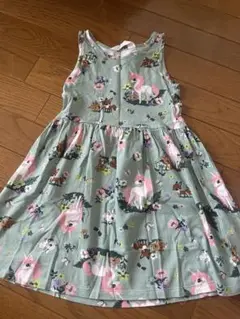 H&M 動物柄ノースリーブワンピース 116