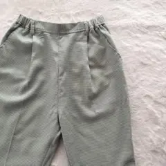 エヘカソポ ehka sopo パンツ 千鳥柄 フレアパンツ グリーンのサムネイル