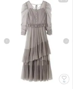 SNIDEL Sustainableティアードチュールドレス