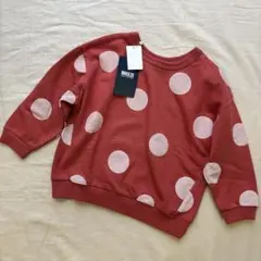 新品　BREEZE Daisuki ドット柄 裏毛トレーナー 100cm