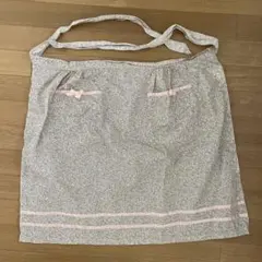 エプロン　小花柄　セシール