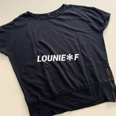LOUNIE＊サイドジップ＊半袖Tシャツ＊ネイビー＊Fのサムネイル