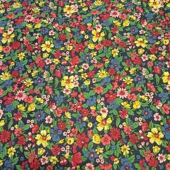 花柄プリント綿生地 ・リバティ風 110×200センチ　ローン生地