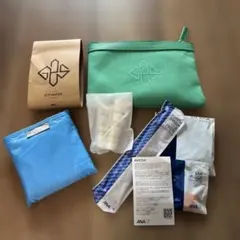 新品未使用品ANA Ettinger★トラベルポーチ グリーン