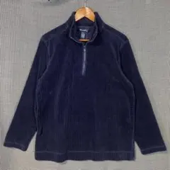 90s USA企画品 DENIM & CO ハーフジップ コーデュロイシャツ