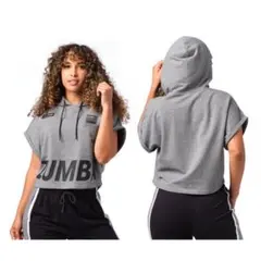 ZUMBA WEAR フーディー グレー 半袖のサムネイル