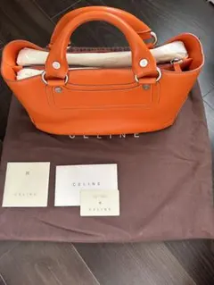 極美品CELINE セリーヌ　ブギーバッグ レザー オレンジほぼ未使用のサムネイル