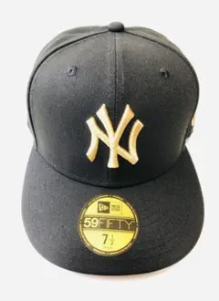 New Era 59FIFTY ブラック ゴールド キャップ