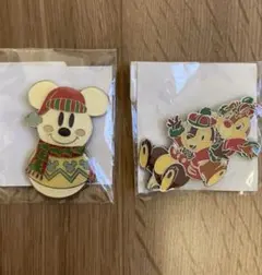 ☆ディズニー　キャストランヤード　チップ　デール　雪だるま　ミッキー　クリスマスのサムネイル