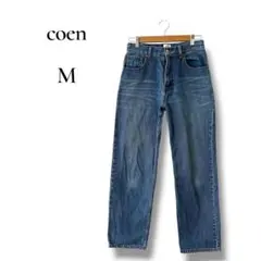 coen ストレートデニムパンツ Mサイズ　ブルー レディース カジュアル 綿のサムネイル
