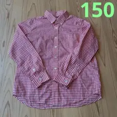 UNIQLO ギンガムチェック シャツ ボタンダウン 150