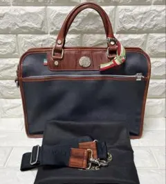 Orobianco ビジネスバッグ 2way ネイビー ブラウン
