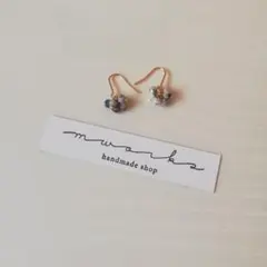 No.210　ヒマラヤ産K2アズライト*木の実　ピアス／イヤリング