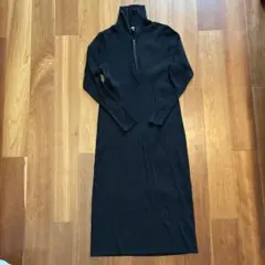 UNIQLO ハーフジップ　スカート　ワンピース　ブラック