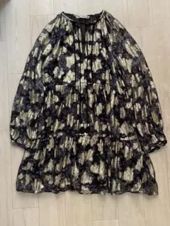 ZARA 花柄　シースルー　ワンピース