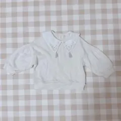 cottoli 刺繍襟付き　トレーナー