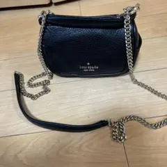 kate spade ブラックショルダーバッグ