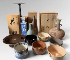 #茶道具 まとめ売り 花入 茶碗 骨董 古美術品 大量セット