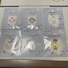 セリア サンリオ パイルワッペン 6種 コンプリート キティ クロミ マイメロ