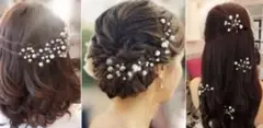 5本セット◆髪飾りピン パールヘアーアクセサリー