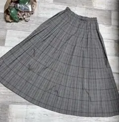 URBAN RESEARCH DOORS プリーツスカート ブラウン系チェック