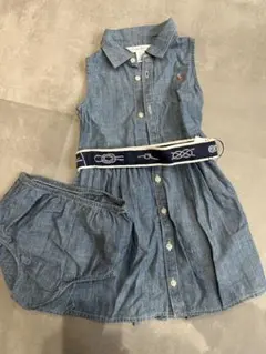 Ralph Lauren デニムノースリーブワンピース 18M