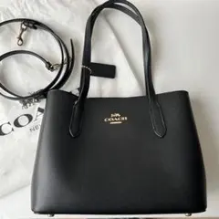 最終値下げ！極美品⭐︎COACH ブラック レザーショルダー&トートバッグ2way