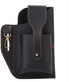 ベルトポーチ 革製ホルスター ベルトケーススマホ2台持ち ケース