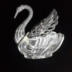 クリスタルガラス 白鳥型 インテリア装飾