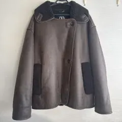 ZARA ブラウン ムートンコート