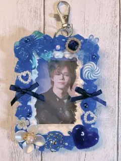 トレカケース　青　ブルー　キーホルダー　超特急　カイ　ホイップデコ