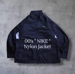 00s NIKE ナイキ ナイロンジャケット スウッシュ刺繍ロゴオーバーサイズ