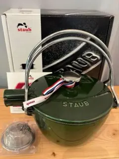 新品 STAUB ティーポット ラウンド バジルグリーン 16.5cm ケトル