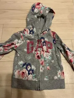 GAP 花柄パーカー 18-24ヶ月 グレー