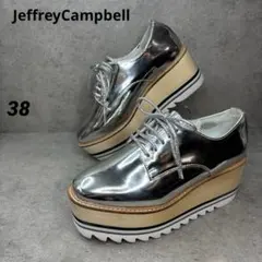 美品！JeffreyCampbell メタリック厚底レースアップシューズ 38のサムネイル