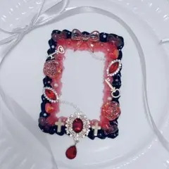 ♡ホイップデコ　トレカケース　ブラック　レッド