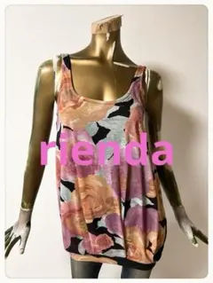 ☘️T23564☘️rienda 花柄 フラワー チュニック タンクトップ Sのサムネイル