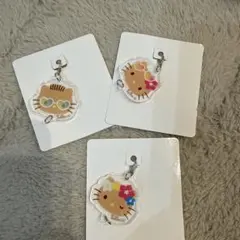 ハローキティ アクリルキーホルダー 3個セット