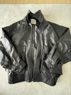 FREAK'S STORE ブラックレザーアウター サイズFのサムネイル