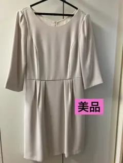 【美品】デビュードフィオレ　七分袖　ワンピース　 ピンク