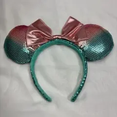 スパンコール　カチューシャ　ディズニー　ミニー