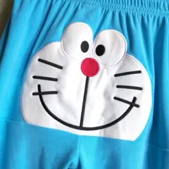 【値下】ドラえもん Doraemon パイル ハーフパンツ 短パン ブルーL
