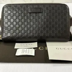 新品同様‼️ グッチ　GUCCI 財布　長財布　マイクロGG ラウンドファスナー