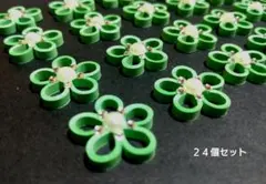 ペーパークイリング フラワーデコパーツ 24個 鮮やかなブルー（大
