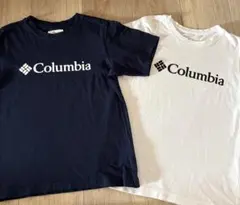 Columbia コロンビア Tシャツ コットン　ネイビー　ホワイト　２枚セットのサムネイル